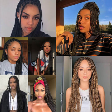 Xtrend 40Roots/Pack 34'' Senegalese Twist Crochet Hair Twist Pre-Stretched Loop Synthetic Braiding Hair